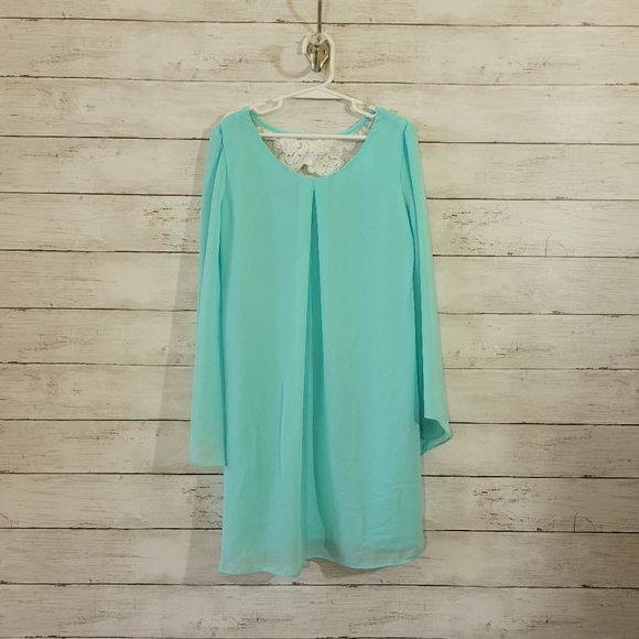 Amy Byer Other - Amy Byer Girls Lace Back Flowy Chiffon Dress Missing Tie Size 8